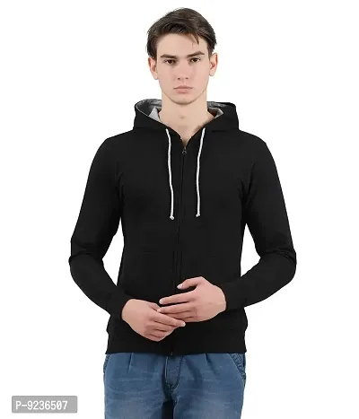 checkersbay Hooded Solid Men Sweatshirt (MSW-00)-thumb0
