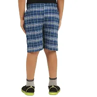 CHECKERSBAY Boys Cotton Printed Shorts(BS-PR-00) (Dark Blue Checked, 15-16 Years)-thumb2