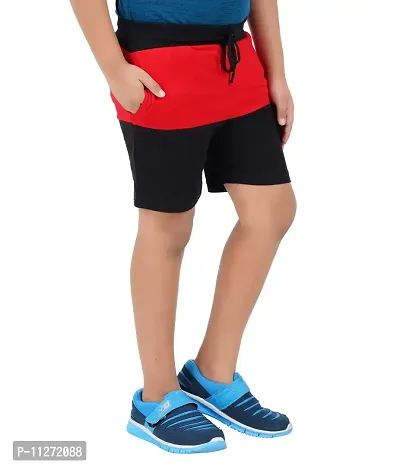 DELEDA Casual Multi Color Boys Shorts (5-6 Years, RED)-thumb0