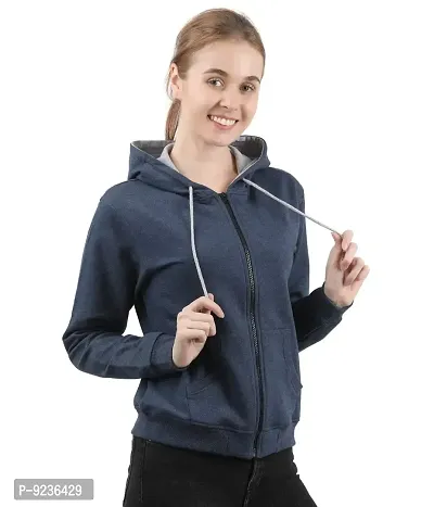 checkersbay Hooded Solid Women Sweatshirt (LSW-AA)