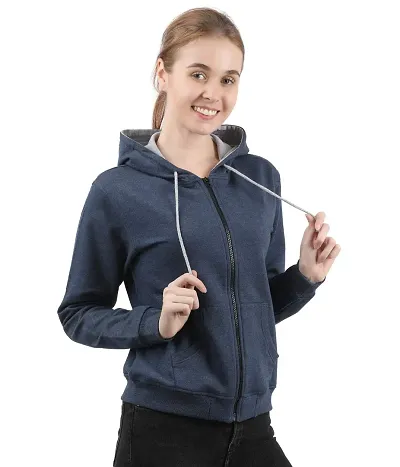 checkersbay Hooded Solid Women Sweatshirt (LSW-AA)
