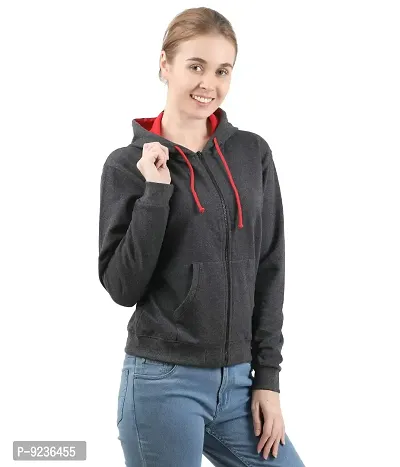 checkersbay Hooded Solid Women Sweatshirt (LSW-AA)-thumb0