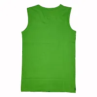CHECKERSBAY Boys Printed Cotton Jersey Sleeveless T Shirt (15-16 Years, Green)-thumb1