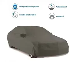 Grey Car Body Cover for Honda Xcent (triple Stitched,mirror Pocket,uv Resistant,dustproof)-thumb1