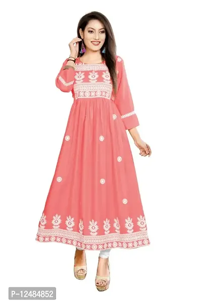 Nice Look Jinu Fashion Kurti (Large, Peach)