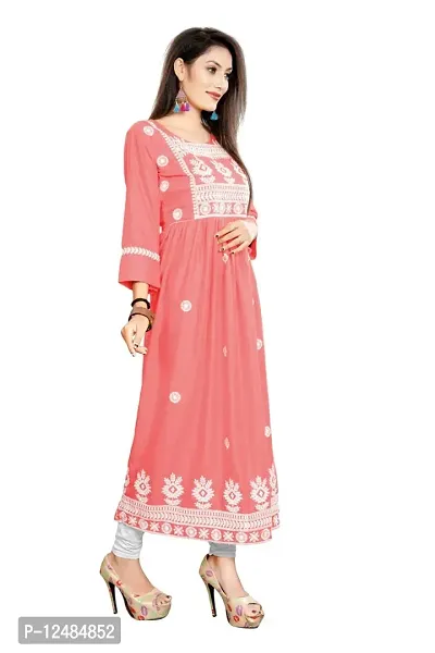 Nice Look Jinu Fashion Kurti (Large, Peach)-thumb2