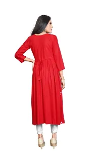 Nice Look Fashion Woman Embroidery Kurtis (Large, RED)-thumb2