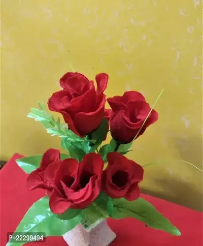 Artificial Flowers for Home Decoration Flower Bunch for Vase Office Decor Without VASE-thumb0