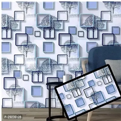 Abstract Blue Wallpaper Sticker for Wall Decor-thumb0