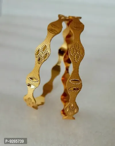 Trendy Beautiful Gold Plated Bangles.-thumb0