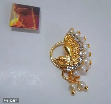 Trendy Designer Gold Plated Marathi Nath.