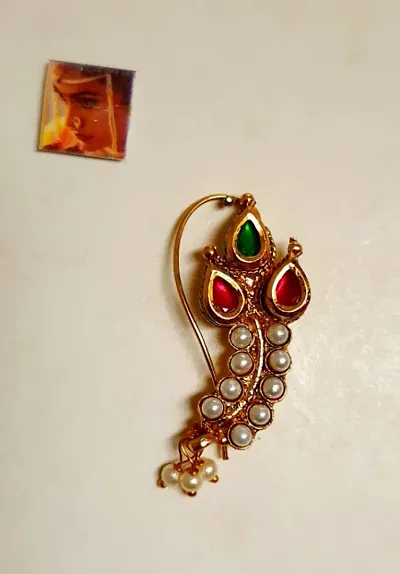 Designer Gold Plated Alloy Beads Marathi Nath