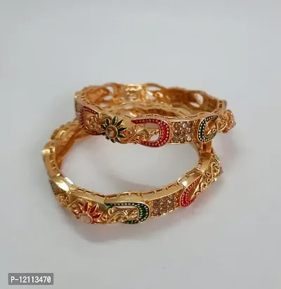 Trendy Beautiful Gold Plated Bangles.