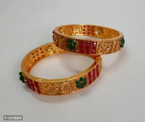 Trendy Beautiful Gold Plated Bangles.-thumb0