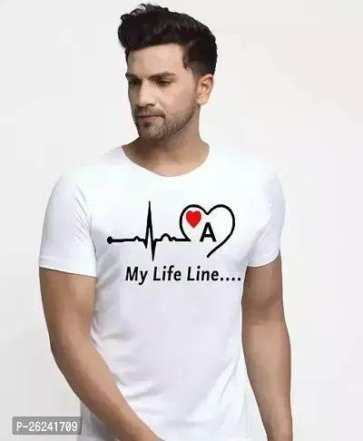 Reliable White Cotton Printed Round Neck Tees For Men-thumb0