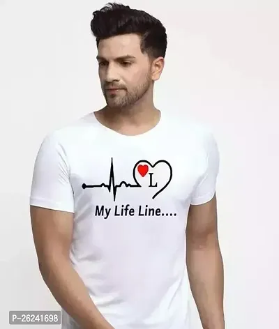 Reliable White Cotton Printed Round Neck Tees For Men-thumb0