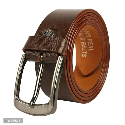 Leather Formal And Casual Belt For Men Brown-thumb0