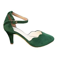 Super Suede Green Heels KE108-thumb1