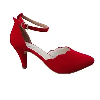 Super Suede Red  Heels KE108-thumb1