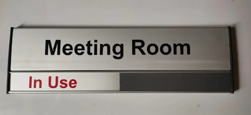Meeting Room Signage Imported  with slider 300mmx93mm