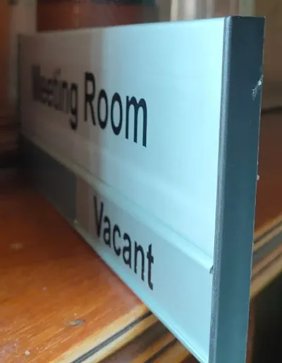 Meeting Room Signage Imported  with slider 300mmx93mm