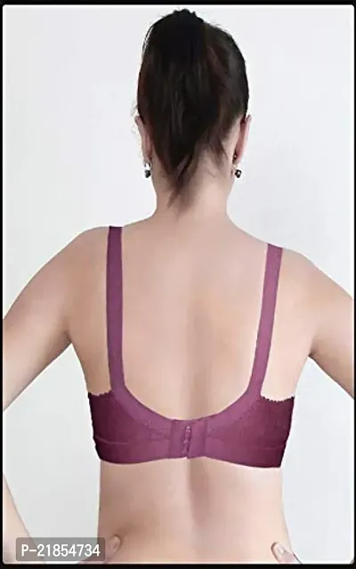 Pearl Lingerie Bra for Women Cup Size = B :: 30 to 44 Colors = Cherry :: Black :: Gray :: mahendi :: Purple ::  Lavender @235-thumb4