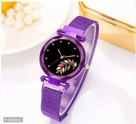 Stylish Purple Metal Analog Watch For Women