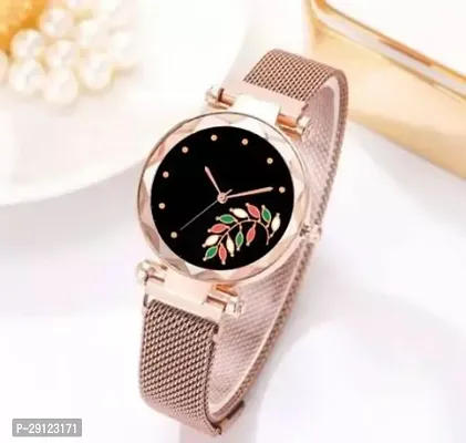 Stylish Golden Metal Analog Watch For Women