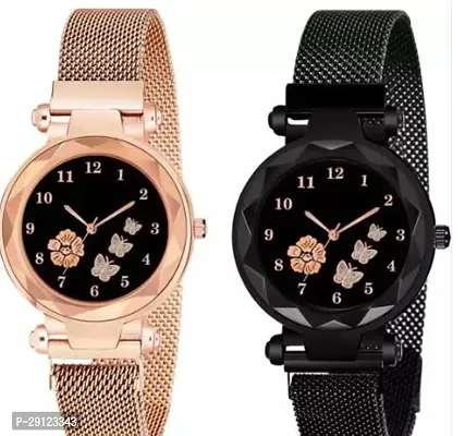 Stylish Multicoloured Alloy Analog Watches For Women Pack Of 2