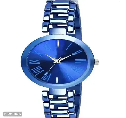 Stylish Blue Metal Analog Watch For Women-thumb0