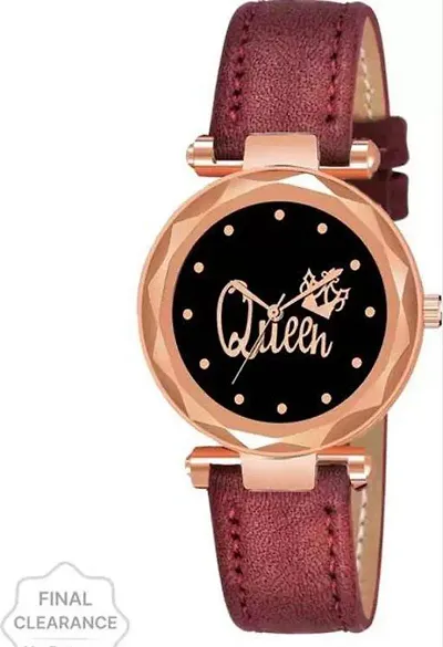 Stylish Synthetic Leather Analog Watch For Women