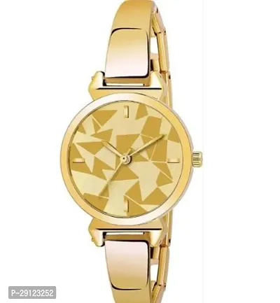 Stylish Golden Metal Analog Watch For Women-thumb0