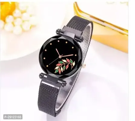 Stylish Black Metal Analog Watch For Women