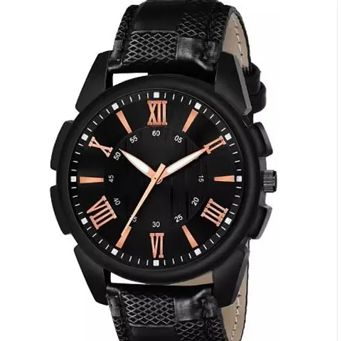 Trendy Synthetic Leather Analog Watch for Men