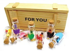 Dhurav Creation Message in Bottle Wooden Set Perfect Personalized Gift for Girlfriend, Boyfriend, Wife, Husband-thumb3