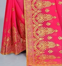 Embroidered Bollywood Saree with Blouse piece-thumb1