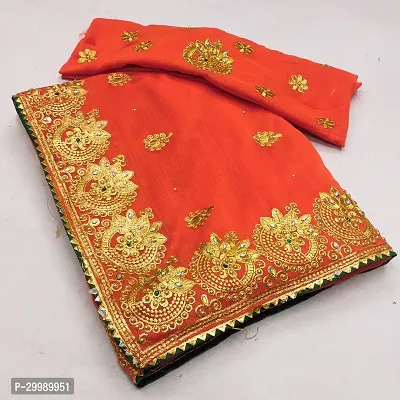 Beautiful Georgette Embroidery Saree with Blouse Piece