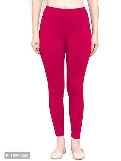 Buy KPC Dark Pink Women's Slim Fit Cotton Ankle Length Leggings Legging for Women  Sizes: S = Small Size for 24-28 inches Waist, L = Regular Size (Free Size)  for 28-36 inches