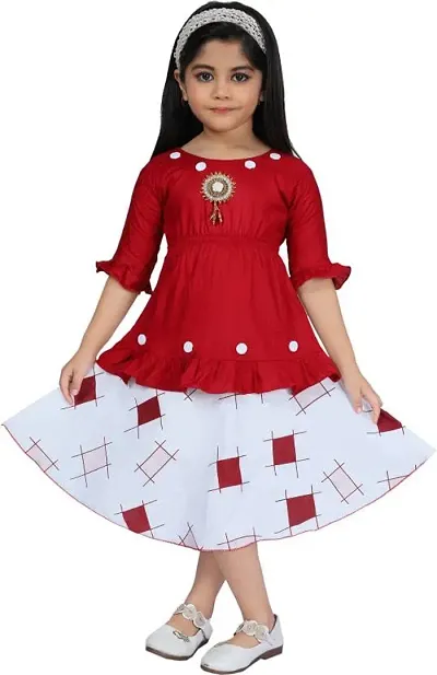 Printed Cotton Casual Dress for Girls