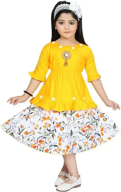 Printed Cotton Casual Dress for Girls