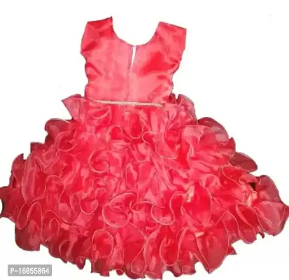 APNA COLLECTION Girl Kids Knee Length Frock Festive/Wedding Dress-thumb2