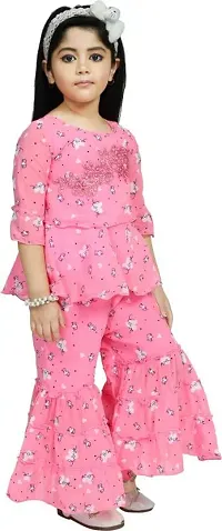 APNA COLLECTION Girls Party/Festive Top Pyjama Set-thumb2