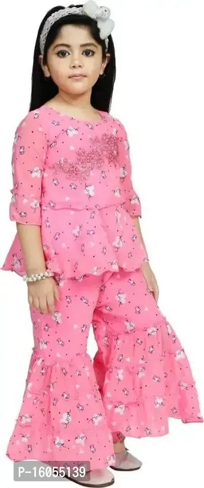 APNA COLLECTION Girls Party/Festive Top Pyjama Set-thumb3