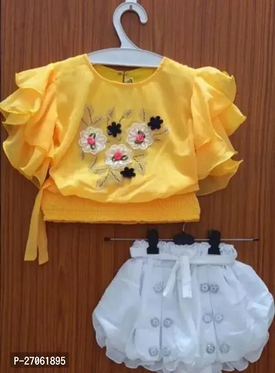 Classic Printed Clothing Set For Kids Girl