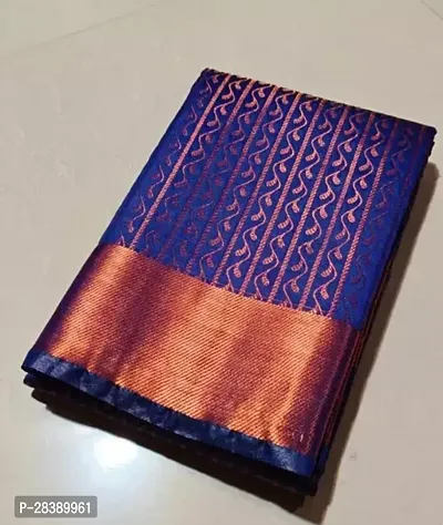 Classic Silk Blend Saree with Blouse piece-thumb0