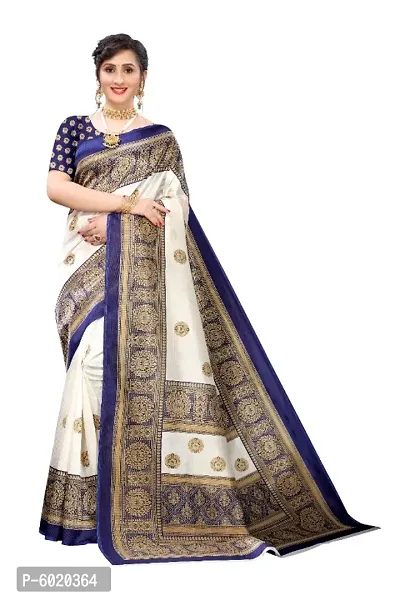 Beautiful Art Silk Saree with Blouse piece