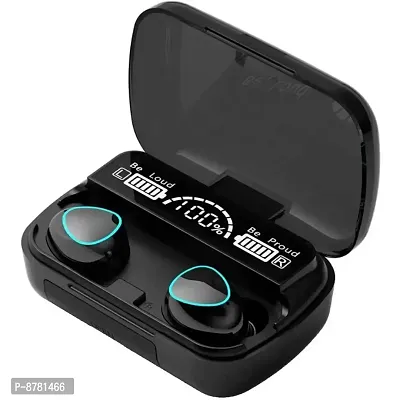 M10 TWS Wireless Earbuds with 2000mAh Charging Power Bank  LED Display 3D Touch Bluetooth Headset (Pack of 1)-thumb0