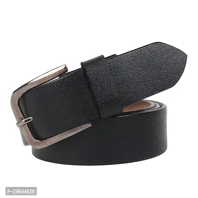 Stylish Men Casual Black Synthetic Belt-thumb2