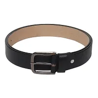 Stylish Men Casual Black Synthetic Belt-thumb2