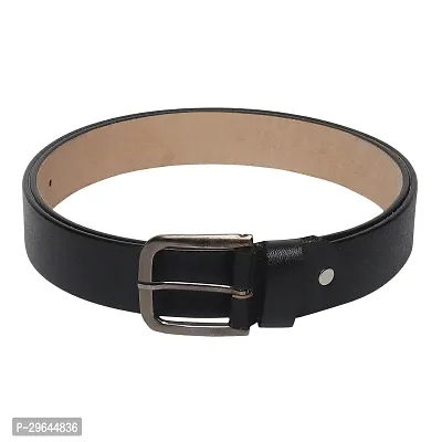 Stylish Men Casual Black Synthetic Belt-thumb3